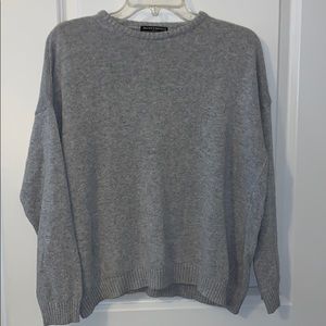 Brandy Melville Light Grey Knit Cozy Sweater NWOT